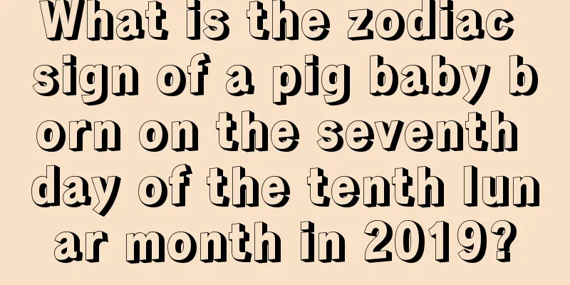 What is the zodiac sign of a pig baby born on the seventh day of the tenth lunar month in 2019?