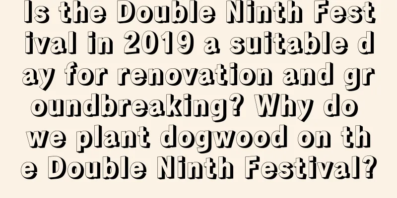 Is the Double Ninth Festival in 2019 a suitable day for renovation and groundbreaking? Why do we plant dogwood on the Double Ninth Festival?