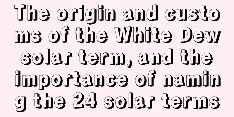 The origin and customs of the White Dew solar term, and the importance of naming the 24 solar terms