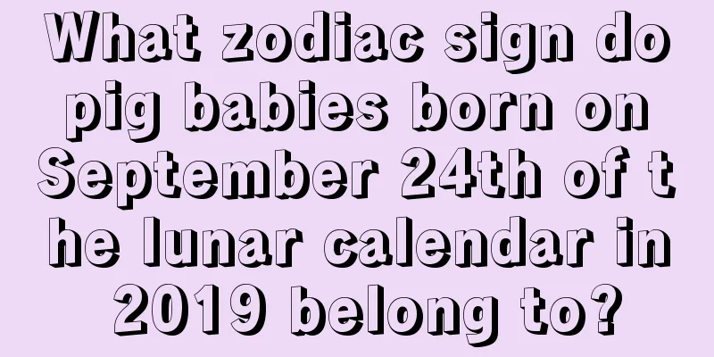 What zodiac sign do pig babies born on September 24th of the lunar calendar in 2019 belong to?