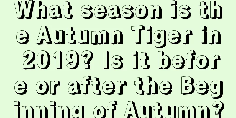What season is the Autumn Tiger in 2019? Is it before or after the Beginning of Autumn?