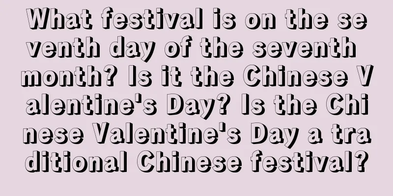 What festival is on the seventh day of the seventh month? Is it the Chinese Valentine's Day? Is the Chinese Valentine's Day a traditional Chinese festival?
