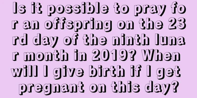 Is it possible to pray for an offspring on the 23rd day of the ninth lunar month in 2019? When will I give birth if I get pregnant on this day?