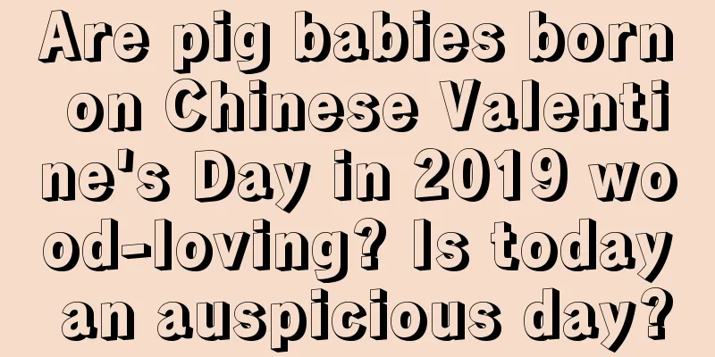 Are pig babies born on Chinese Valentine's Day in 2019 wood-loving? Is today an auspicious day?