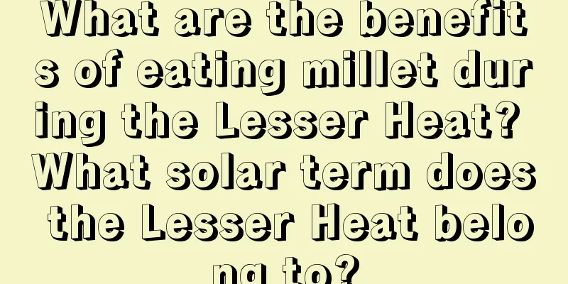 What are the benefits of eating millet during the Lesser Heat? What solar term does the Lesser Heat belong to?
