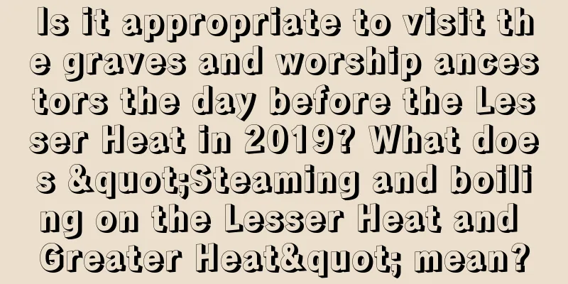 Is it appropriate to visit the graves and worship ancestors the day before the Lesser Heat in 2019? What does "Steaming and boiling on the Lesser Heat and Greater Heat" mean?