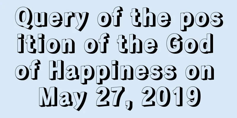 Query of the position of the God of Happiness on May 27, 2019
