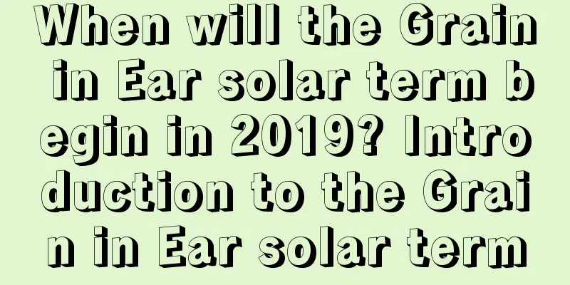 When will the Grain in Ear solar term begin in 2019? Introduction to the Grain in Ear solar term