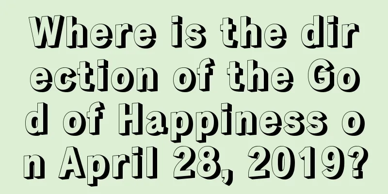 Where is the direction of the God of Happiness on April 28, 2019?