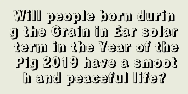 Will people born during the Grain in Ear solar term in the Year of the Pig 2019 have a smooth and peaceful life?