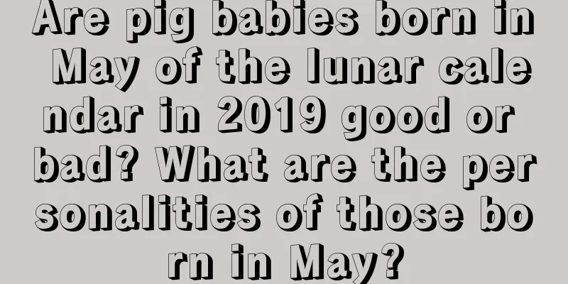 Are pig babies born in May of the lunar calendar in 2019 good or bad? What are the personalities of those born in May?