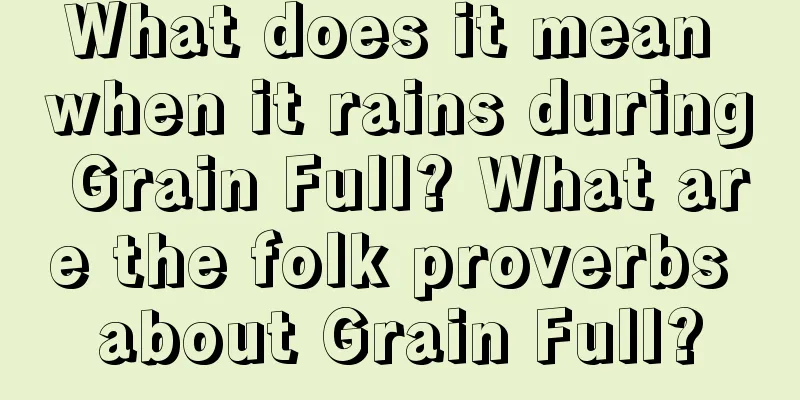 What does it mean when it rains during Grain Full? What are the folk proverbs about Grain Full?