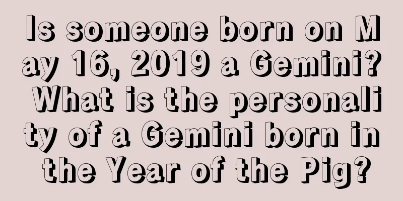 Is someone born on May 16, 2019 a Gemini? What is the personality of a Gemini born in the Year of the Pig?