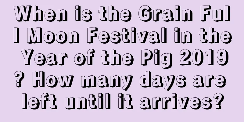 When is the Grain Full Moon Festival in the Year of the Pig 2019? How many days are left until it arrives?