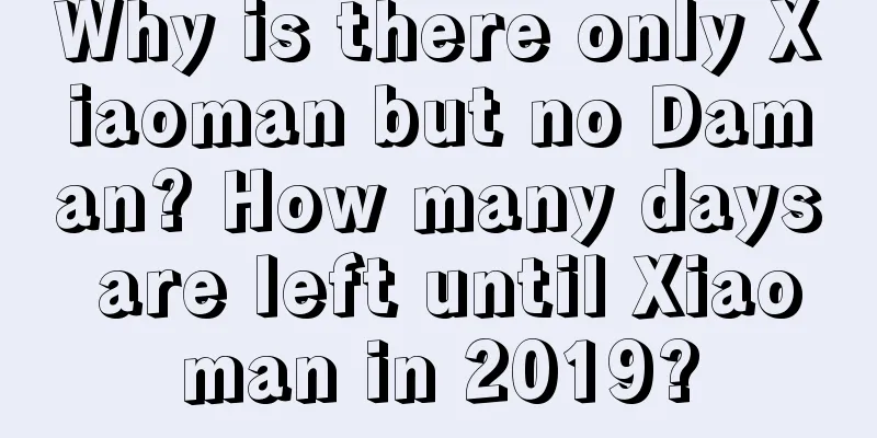 Why is there only Xiaoman but no Daman? How many days are left until Xiaoman in 2019?