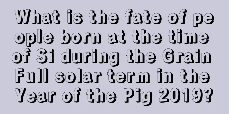 What is the fate of people born at the time of Si during the Grain Full solar term in the Year of the Pig 2019?