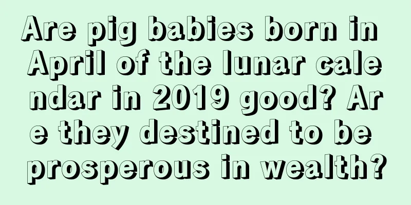 Are pig babies born in April of the lunar calendar in 2019 good? Are they destined to be prosperous in wealth?