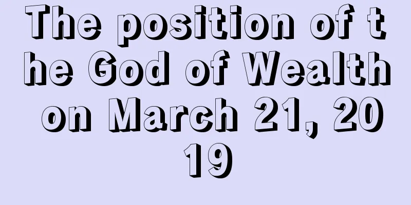 The position of the God of Wealth on March 21, 2019