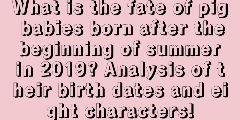 What is the fate of pig babies born after the beginning of summer in 2019? Analysis of their birth dates and eight characters!