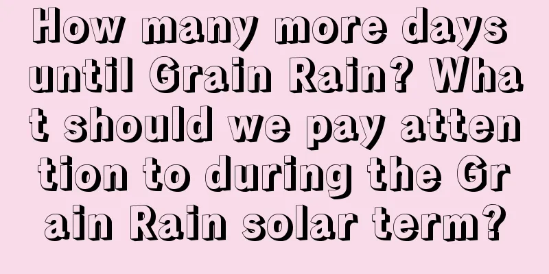 How many more days until Grain Rain? What should we pay attention to during the Grain Rain solar term?
