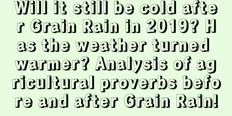 Will it still be cold after Grain Rain in 2019? Has the weather turned warmer? Analysis of agricultural proverbs before and after Grain Rain!