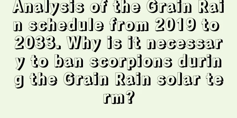 Analysis of the Grain Rain schedule from 2019 to 2033. Why is it necessary to ban scorpions during the Grain Rain solar term?