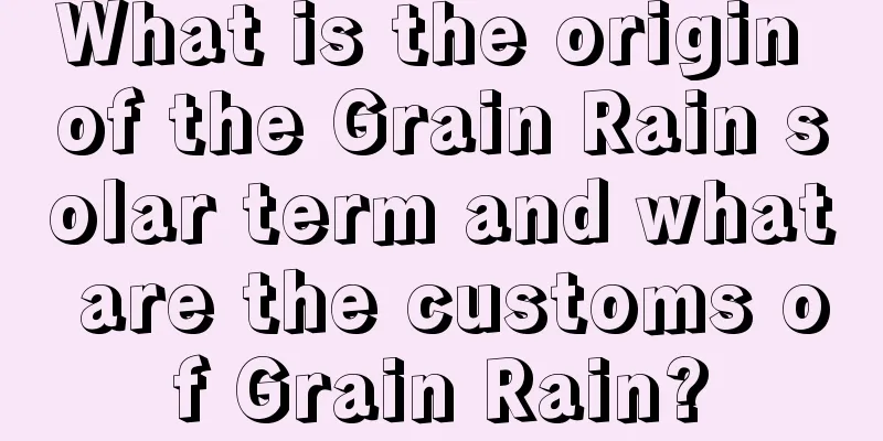 What is the origin of the Grain Rain solar term and what are the customs of Grain Rain?