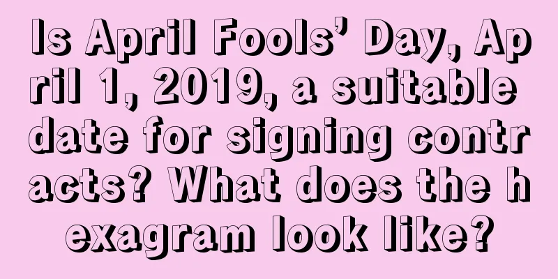 Is April Fools’ Day, April 1, 2019, a suitable date for signing contracts? What does the hexagram look like?