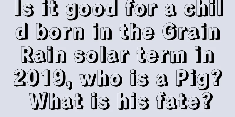 Is it good for a child born in the Grain Rain solar term in 2019, who is a Pig? What is his fate?