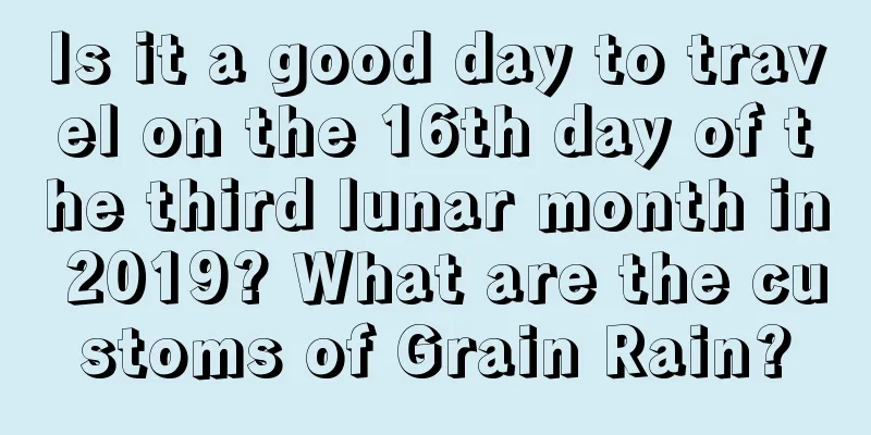 Is it a good day to travel on the 16th day of the third lunar month in 2019? What are the customs of Grain Rain?
