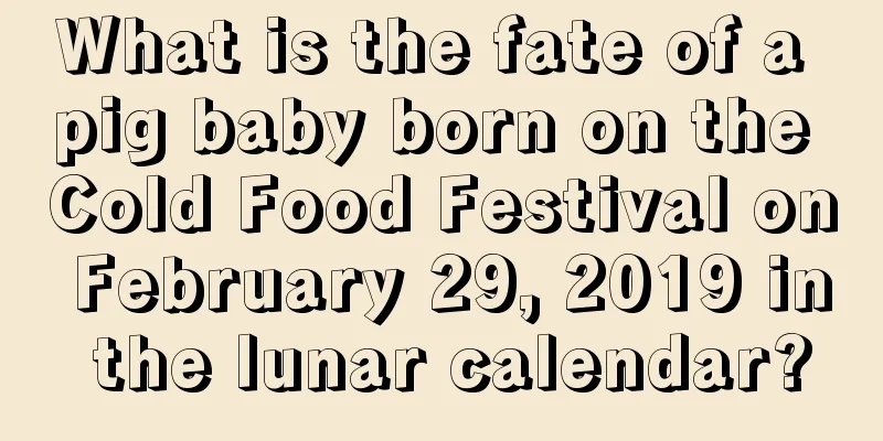 What is the fate of a pig baby born on the Cold Food Festival on February 29, 2019 in the lunar calendar?