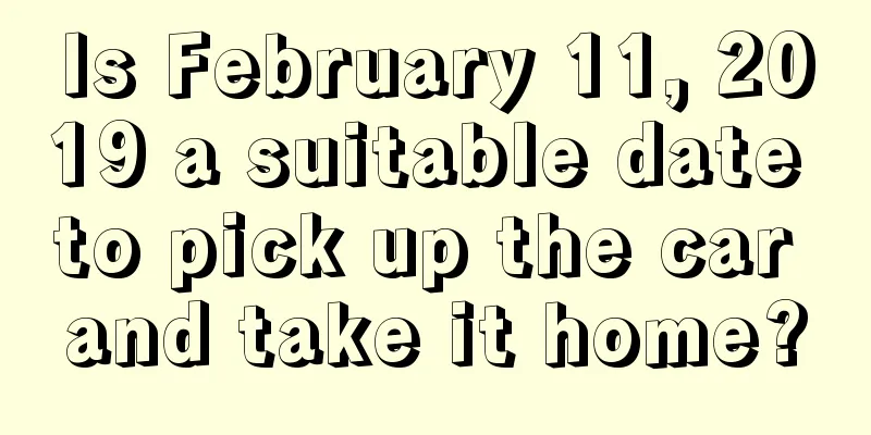 Is February 11, 2019 a suitable date to pick up the car and take it home?