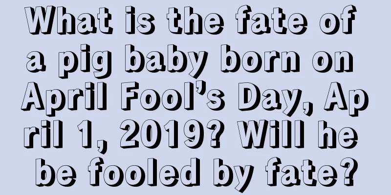 What is the fate of a pig baby born on April Fool’s Day, April 1, 2019? Will he be fooled by fate?