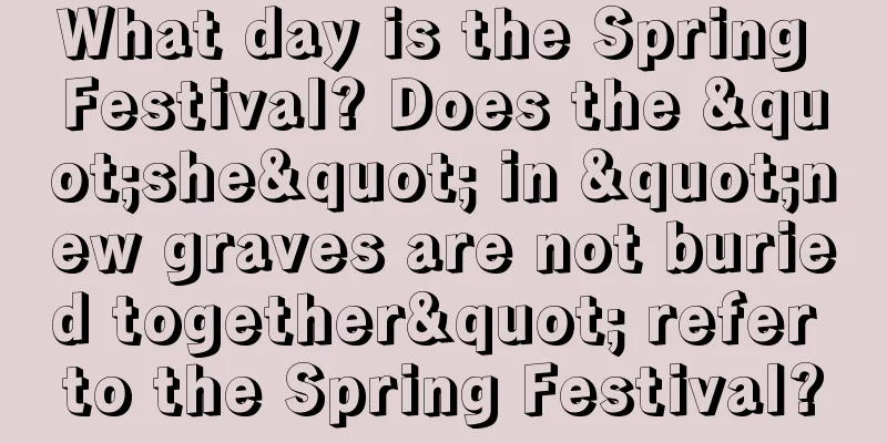 What day is the Spring Festival? Does the "she" in "new graves are not buried together" refer to the Spring Festival?