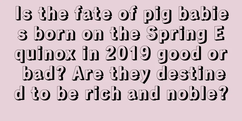 Is the fate of pig babies born on the Spring Equinox in 2019 good or bad? Are they destined to be rich and noble?