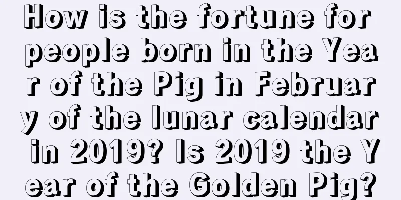 How is the fortune for people born in the Year of the Pig in February of the lunar calendar in 2019? Is 2019 the Year of the Golden Pig?
