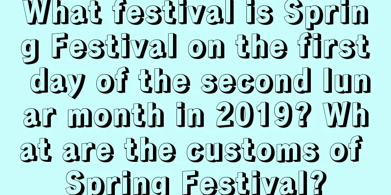 What festival is Spring Festival on the first day of the second lunar month in 2019? What are the customs of Spring Festival?