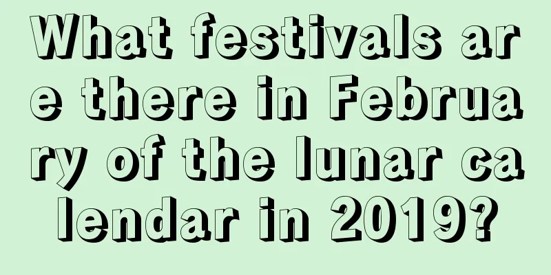 What festivals are there in February of the lunar calendar in 2019?