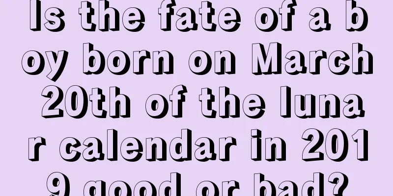 Is the fate of a boy born on March 20th of the lunar calendar in 2019 good or bad?