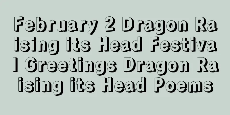 February 2 Dragon Raising its Head Festival Greetings Dragon Raising its Head Poems