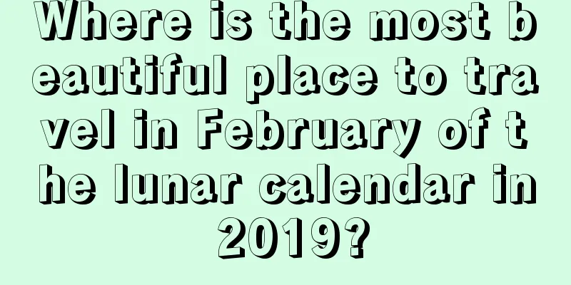 Where is the most beautiful place to travel in February of the lunar calendar in 2019?