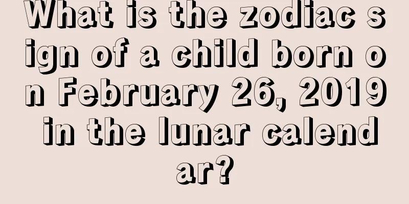 What is the zodiac sign of a child born on February 26, 2019 in the lunar calendar?