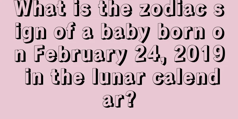 What is the zodiac sign of a baby born on February 24, 2019 in the lunar calendar?