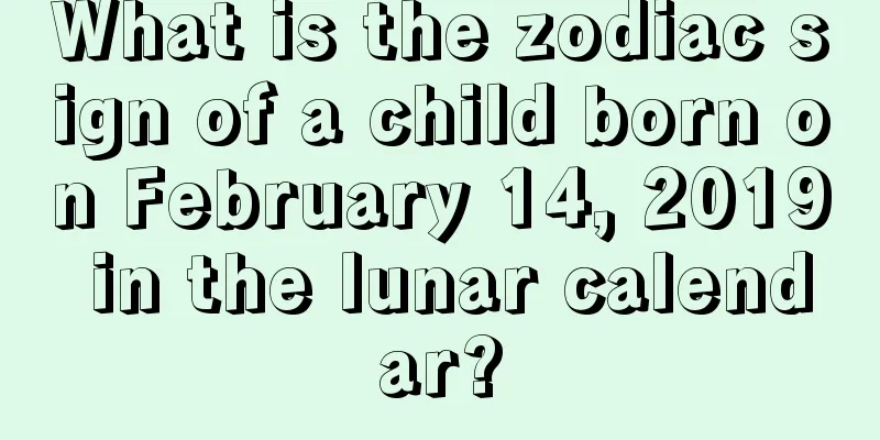 What is the zodiac sign of a child born on February 14, 2019 in the lunar calendar?