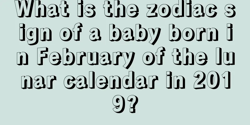 What is the zodiac sign of a baby born in February of the lunar calendar in 2019?