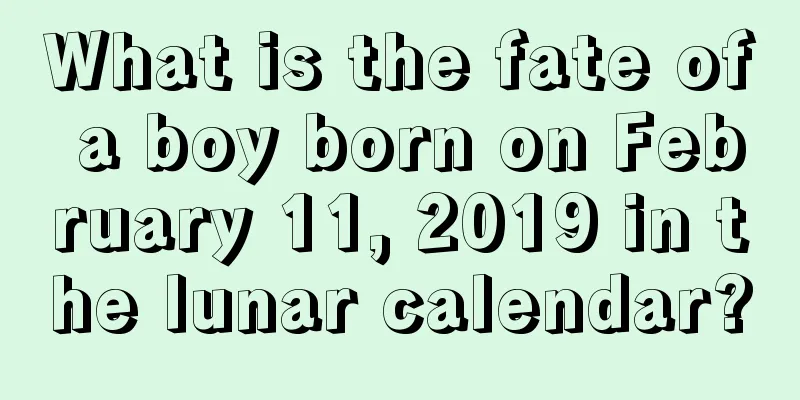 What is the fate of a boy born on February 11, 2019 in the lunar calendar?