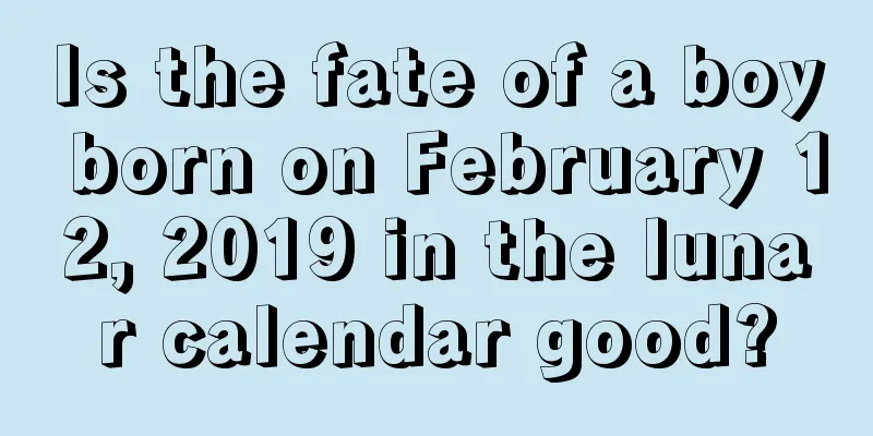 Is the fate of a boy born on February 12, 2019 in the lunar calendar good?