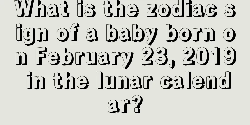 What is the zodiac sign of a baby born on February 23, 2019 in the lunar calendar?