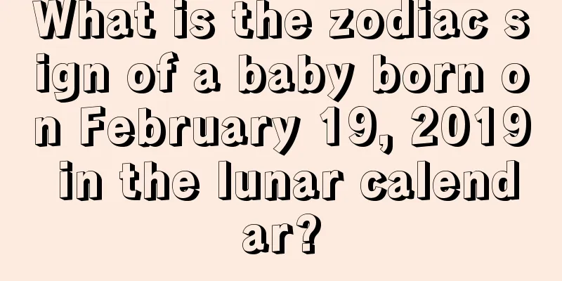 What is the zodiac sign of a baby born on February 19, 2019 in the lunar calendar?