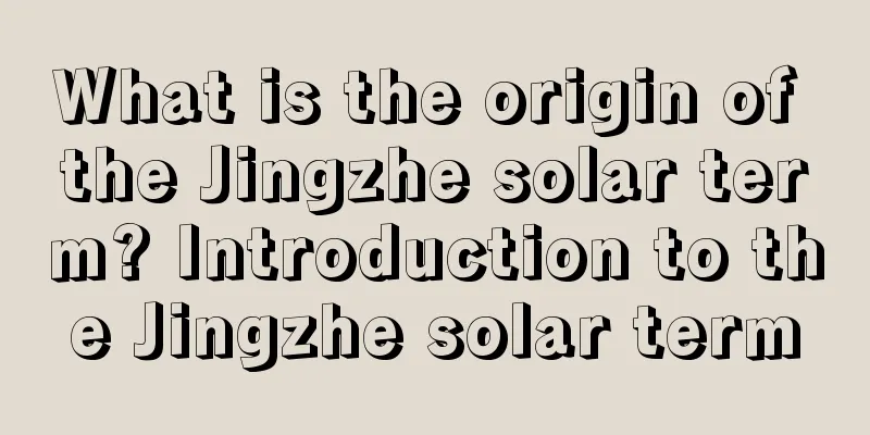 What is the origin of the Jingzhe solar term? Introduction to the Jingzhe solar term